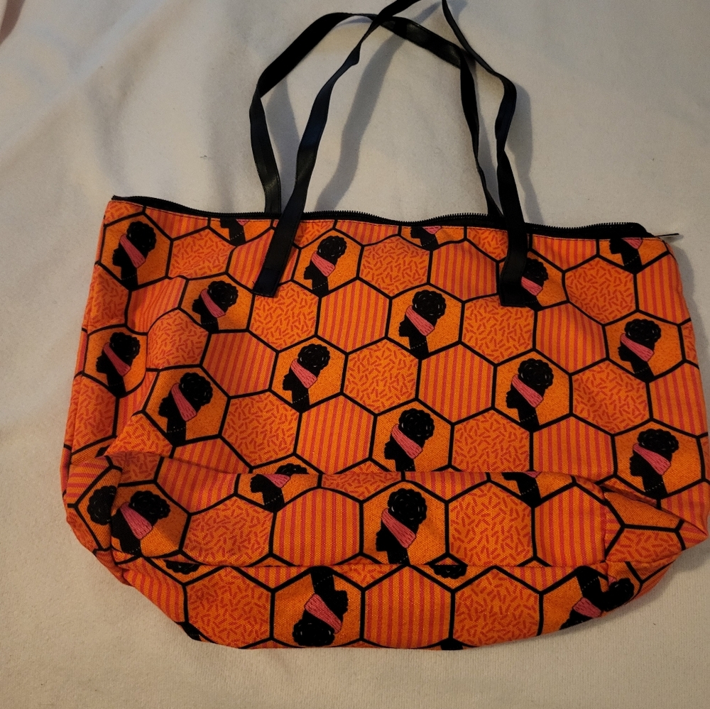 Orange and Black Tote Bag..NWT
